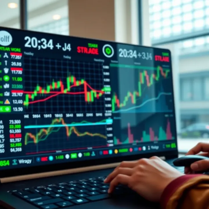 Screenshot of a day trading platform interface showing multiple stock charts and technical indicators