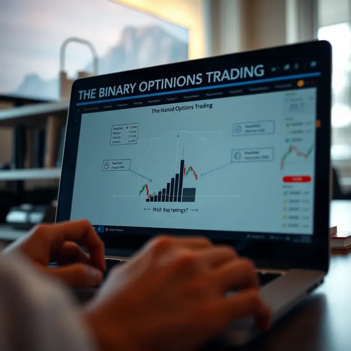 Diagram illustrating the basic concept and flow of binary options trading