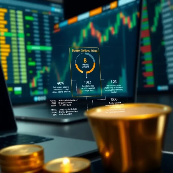 Diagram illustrating basic concepts and operation of binary options trading