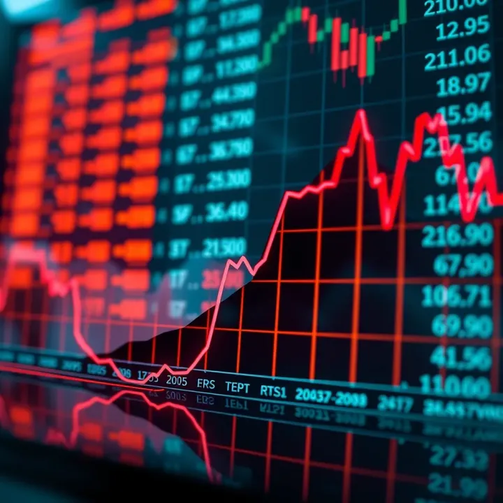 Chart showing upward trend in binary options trading