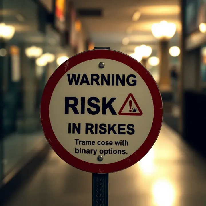 Understanding Risks in Binary Options Investment Warning sign highlighting the risks and potential losses involved in binary options investment