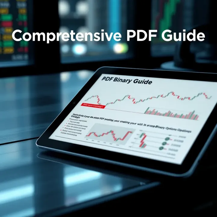 Illustration of a digital PDF guide open on a tablet with strategy diagrams