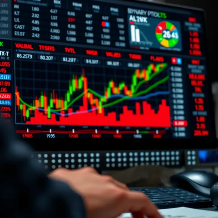 Chart showing practical strategies and risk management techniques for beginners in binary options