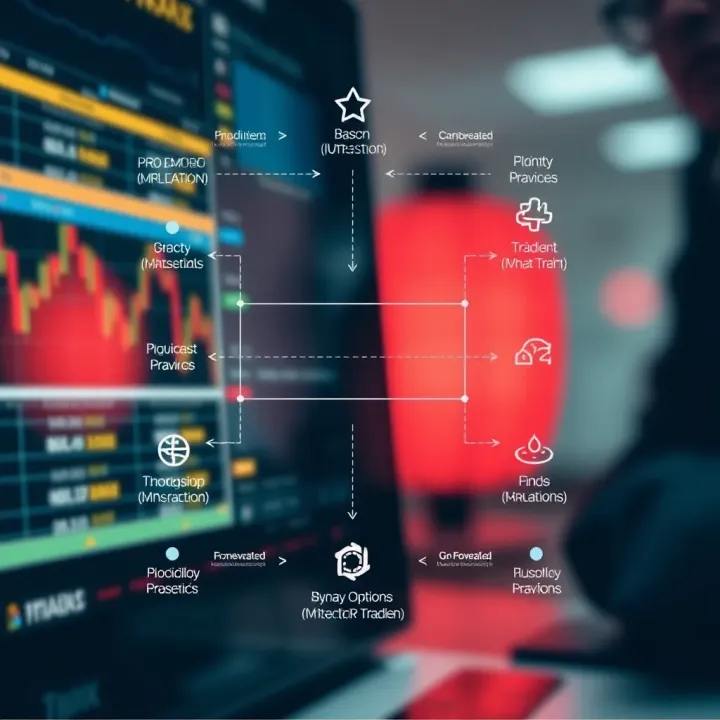 Diagram illustrating fundamental concepts and terms in binary options trading