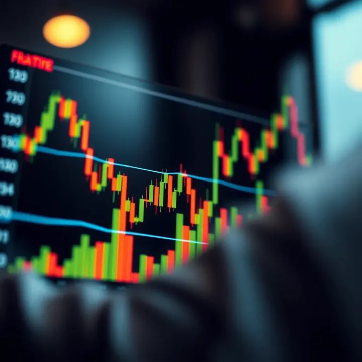 Graph displaying binary options trading trends and market analysis