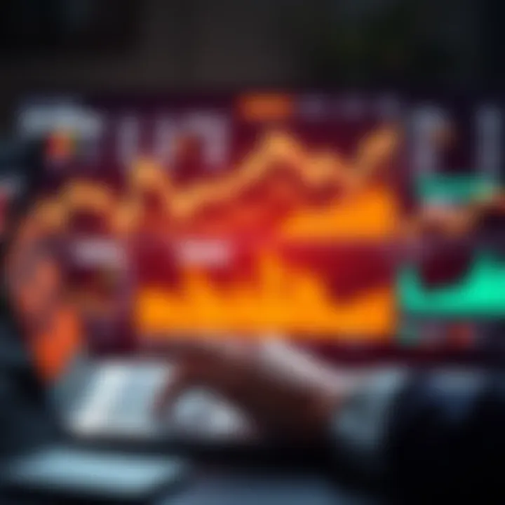 Analyzing Daily Economic Events for Informed Financial Decisions Person analyzing economic data on a laptop with financial graphs and charts