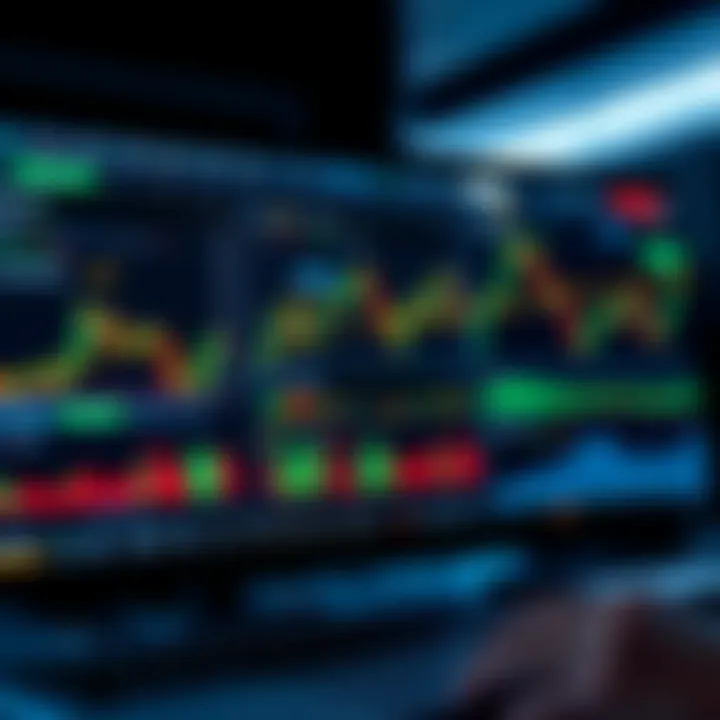 Interface of a Brazilian day trading platform showing live market charts and trading tools