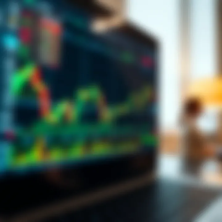 Binary options trading chart showing key market trends and indicators