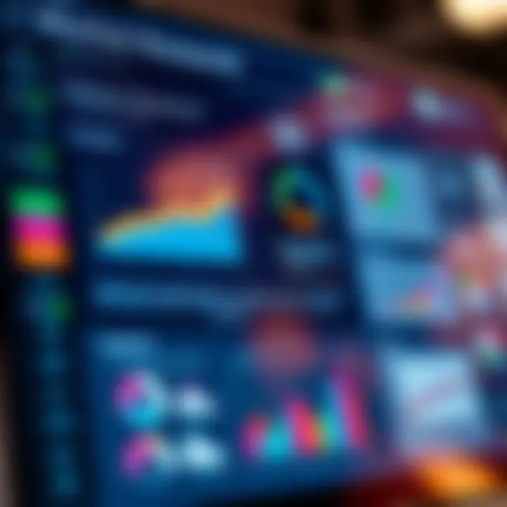 Comparison of different market research tools and their features on a digital interface