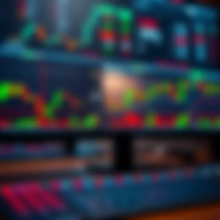 Digital interface showing multiple trading charts and data streams representing automated copy trading activities