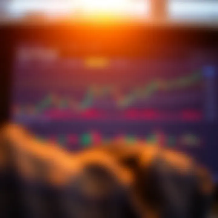 Graph showing the performance comparison of multiple trading strategies in a digital interface