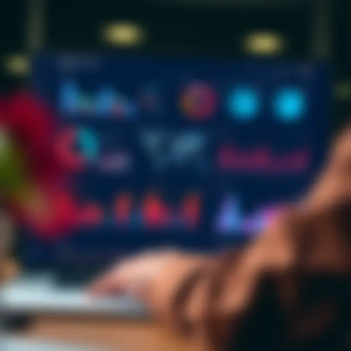 Dashboard Demonstrating Effective Report Integration of PNG Visual Elements Dashboard displaying integrated charts and icons in a report emphasizing communication of market analysis