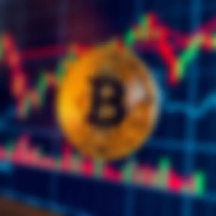 Chart displaying bitcoin price fluctuations with technical indicators