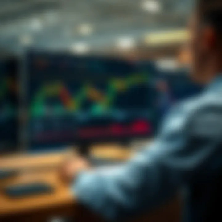Abstract concept of safe investment testing environment with virtual stock market interface