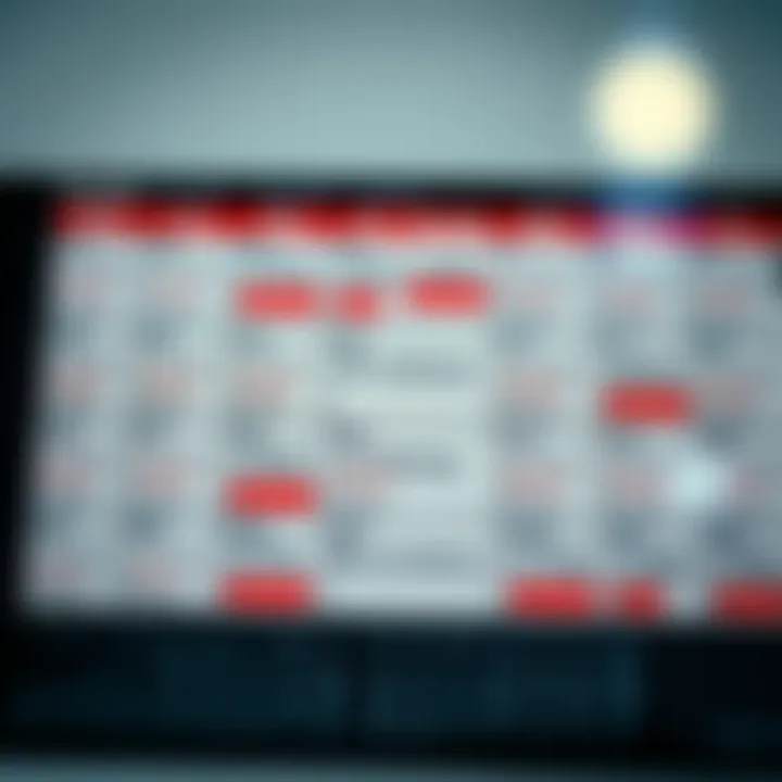 A calendar highlighting key economic dates and financial events influencing market trends