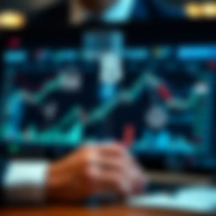 Illustration of financial strategy concept with charts, risk management icons, and investment decisions