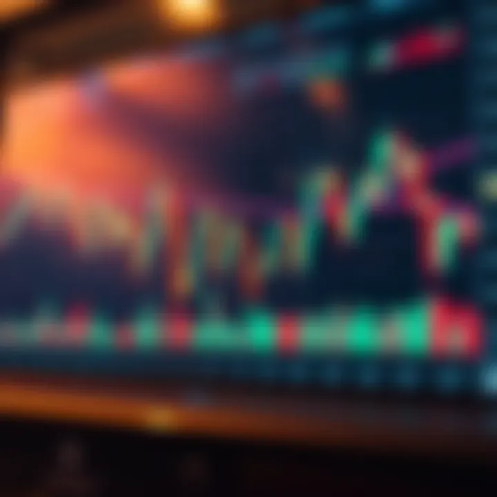 Trading chart showing volatility patterns with MACD histogram