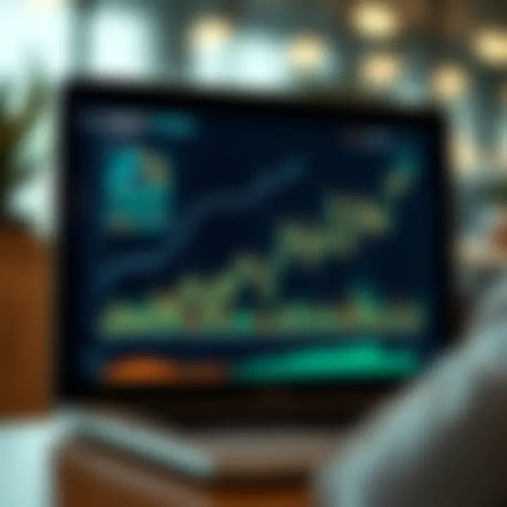 Graph showing market trends and data analysis for business growth