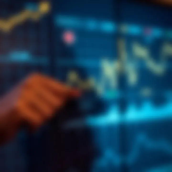 Graph showing market trends and data analysis