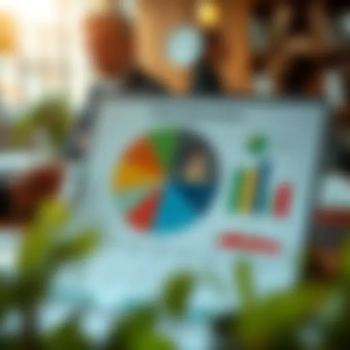 Graph showing market segmentation with diverse customer profiles and preferences