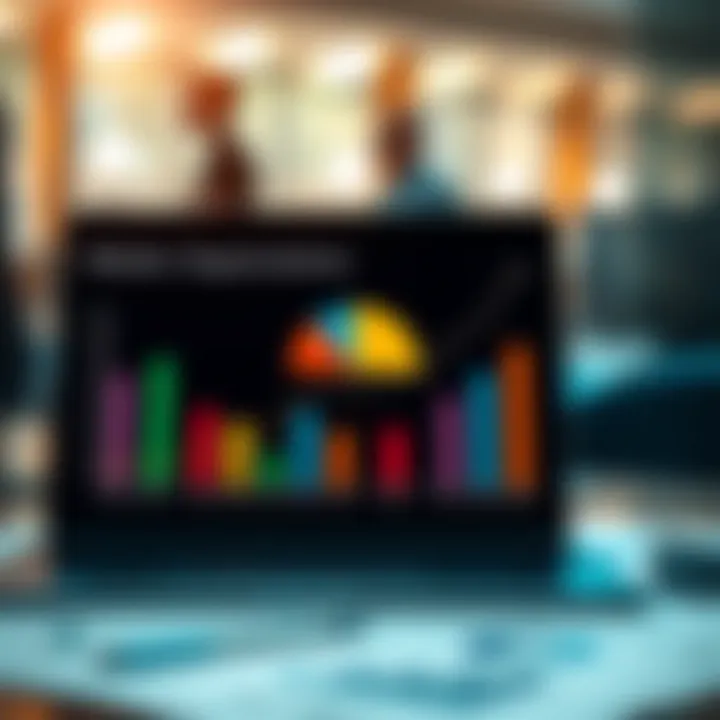 Graph depicting market segmentation with colorful sections representing different customer groups