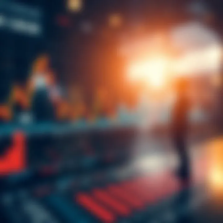 Graph showing market trends and competitor performance analysis