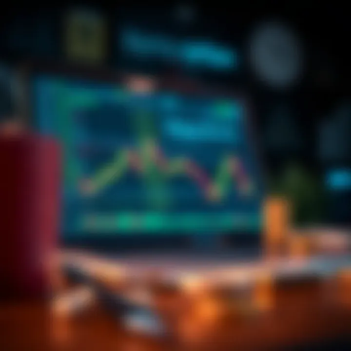 Illustration depicting risk management and tools for safer binary options investment