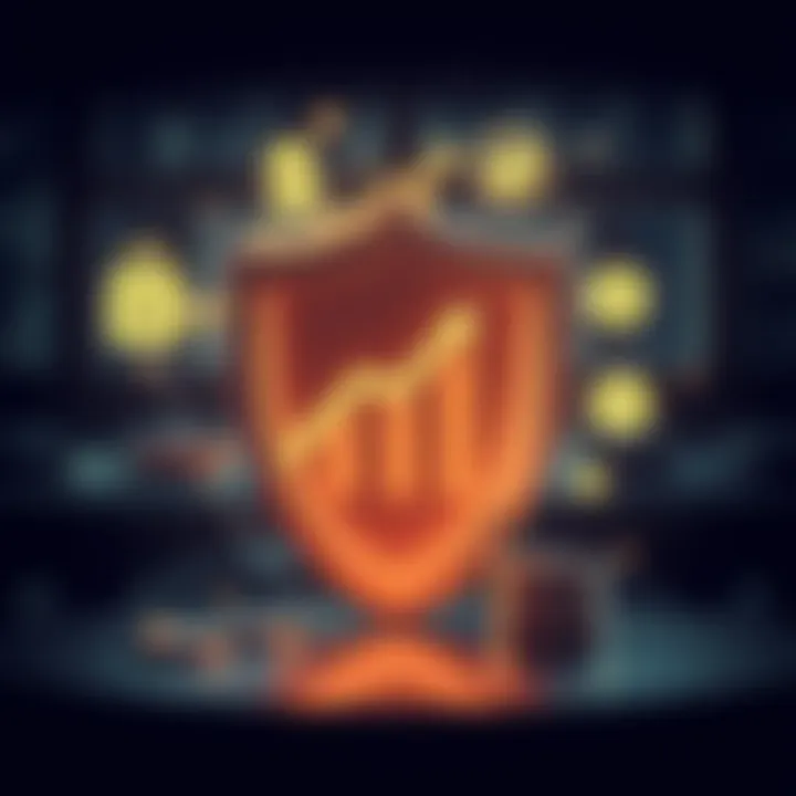 Secure Investment Strategies for Binary Options Illustration of safe investment strategies with financial growth symbols and protective shield