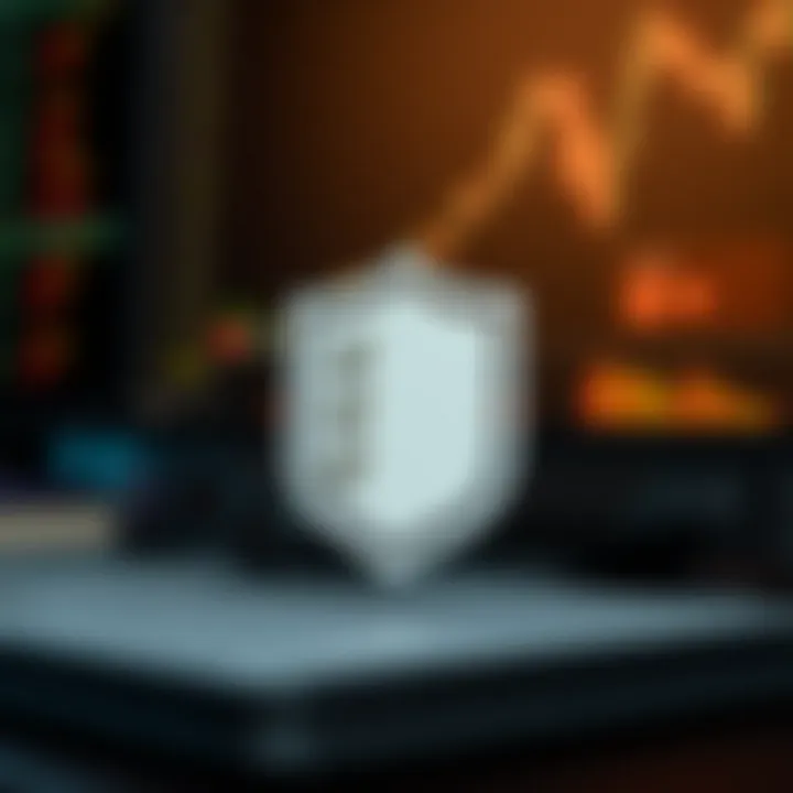 Visual Representation of Safe Learning Practices and Fraud Prevention in Binary Options Checklist and shield icon representing secure learning and fraud prevention in financial courses