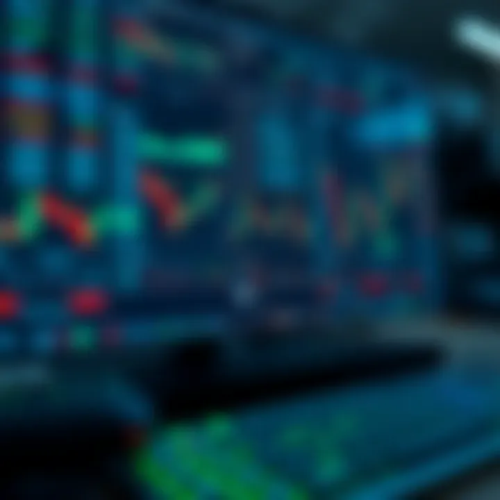 Illustration of secure digital platform interface with financial data and trading tools