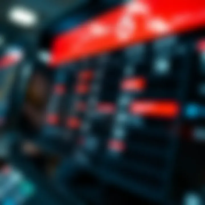 A digital calendar displaying key economic events and data points for investors