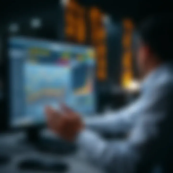 Utilizing Economic News for Informed Financial Decisions Financial analyst examining economic news reports on a computer screen