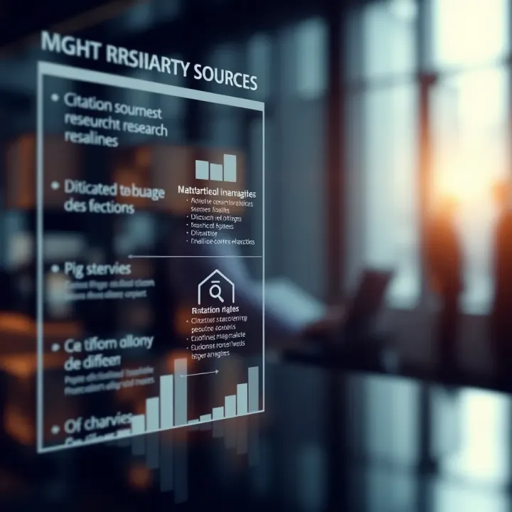 Utilizing Citations to Strengthen Research Credibility in Market Analysis Diagram showing the integration of citation sources to support business and academic research validity