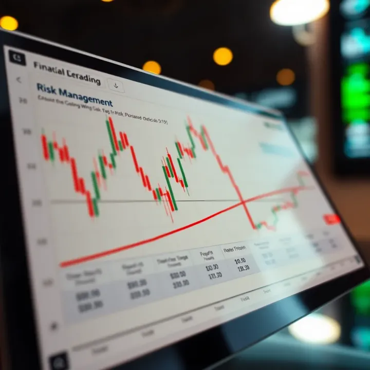Graph illustrating risk management principles with stop-loss and take-profit levels marked