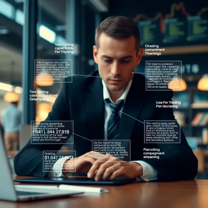 Illustration showing key concepts and strategies for binary options trading