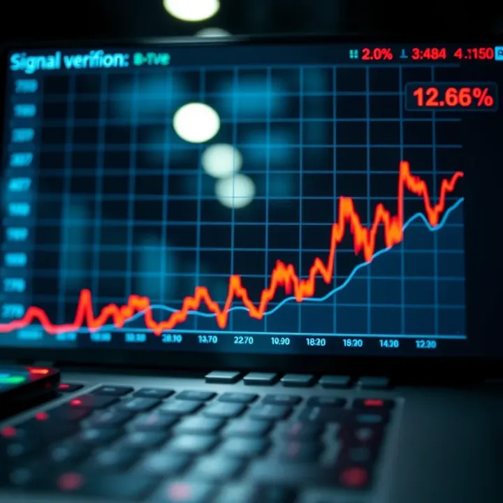 Graph showing signal verification trends in binary options trading