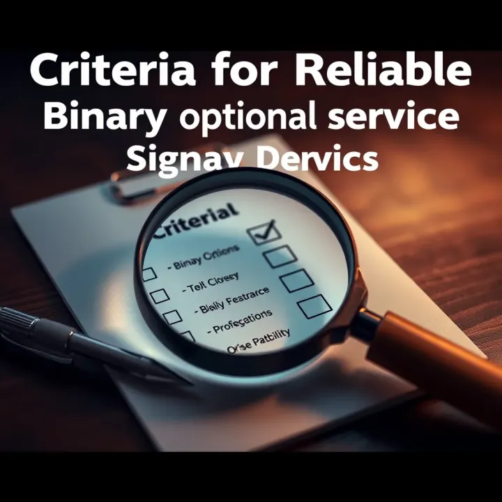 Checklist and magnifying glass highlighting criteria for selecting trustworthy trading signal services