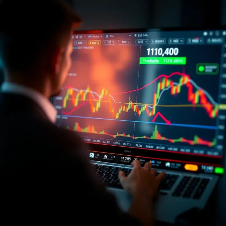 Graph showing automatic replication of expert trades in trading platform interface
