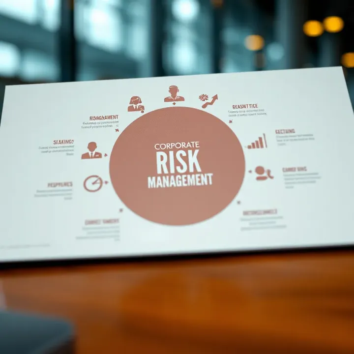 Corporate risk management framework illustrating key strategies and essential practices for business sustainability