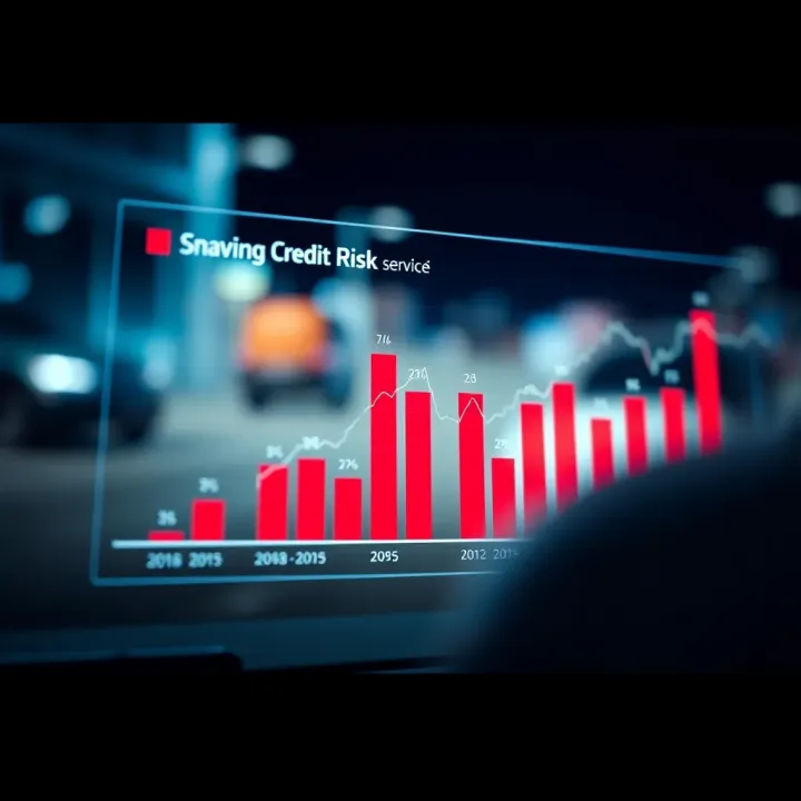 Graph showing credit risk indicators and their impact on financial decision making
