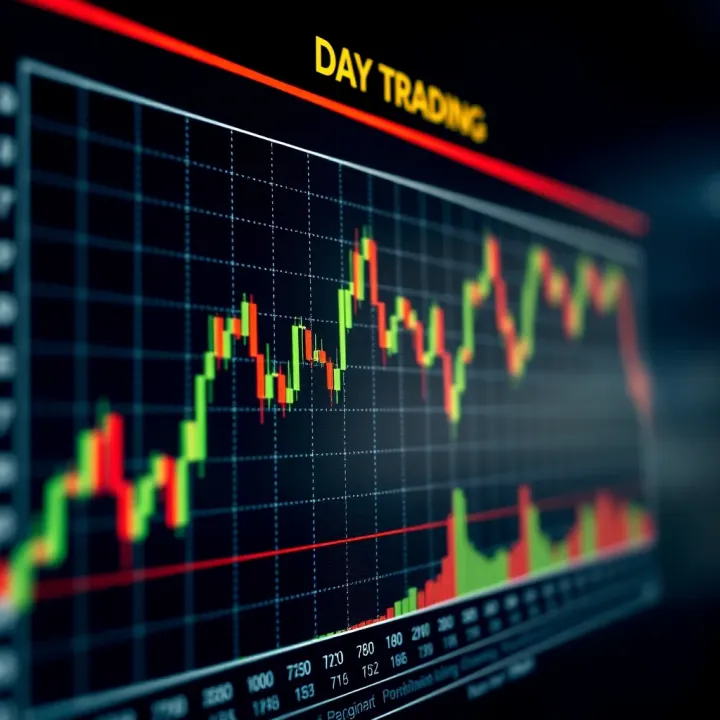 Graph showing rapid price movements in financial market within one trading day