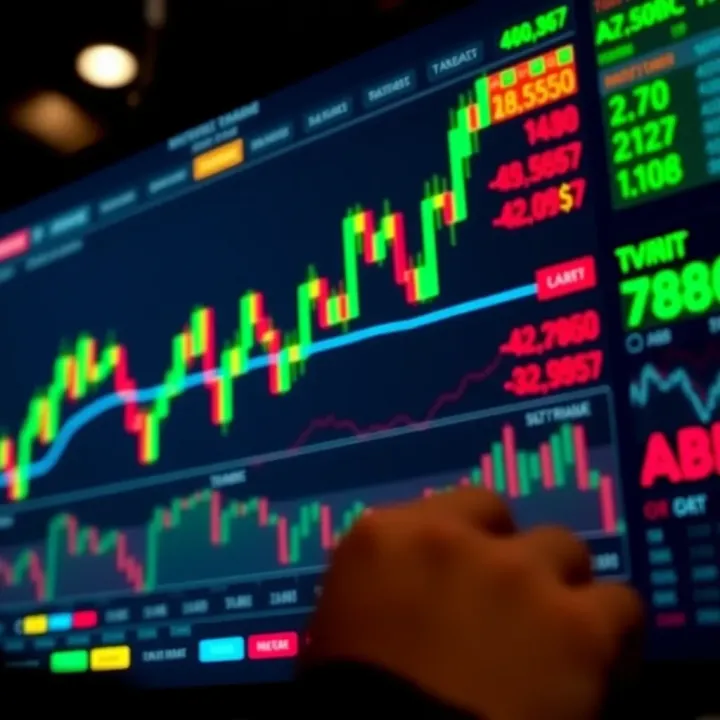 Chart showing day trading activity on a financial platform in the UK