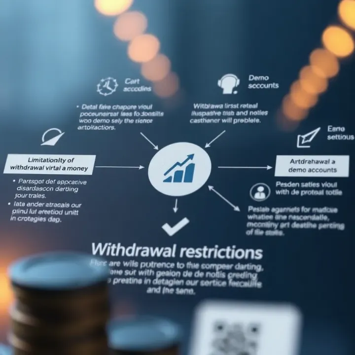 Understanding Withdrawal Restrictions in Demo Accounts Diagram explaining limitations of withdrawing virtual money from demo accounts with clear indicators and symbols