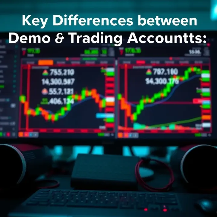 Comparison of demo trading account and real trading account features