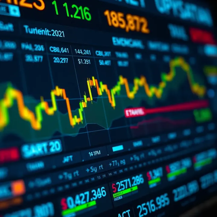 Economic calendar displaying financial indicators and market data for investor analysis