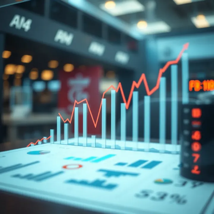 Graph depicting the impact of economic indicators on price fluctuations in American assets