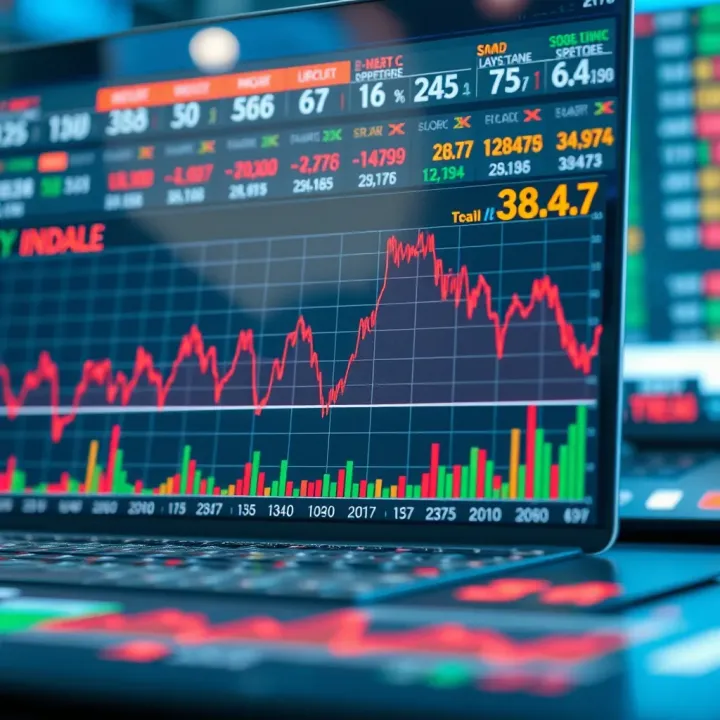 Graphical representation of major economic indicators influencing financial markets