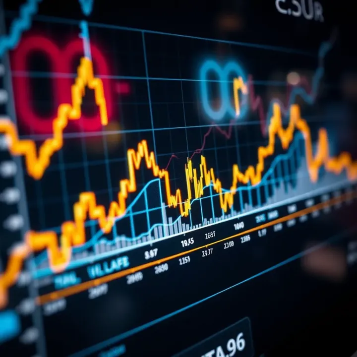 Graph showing correlation between economic indicators and market trends