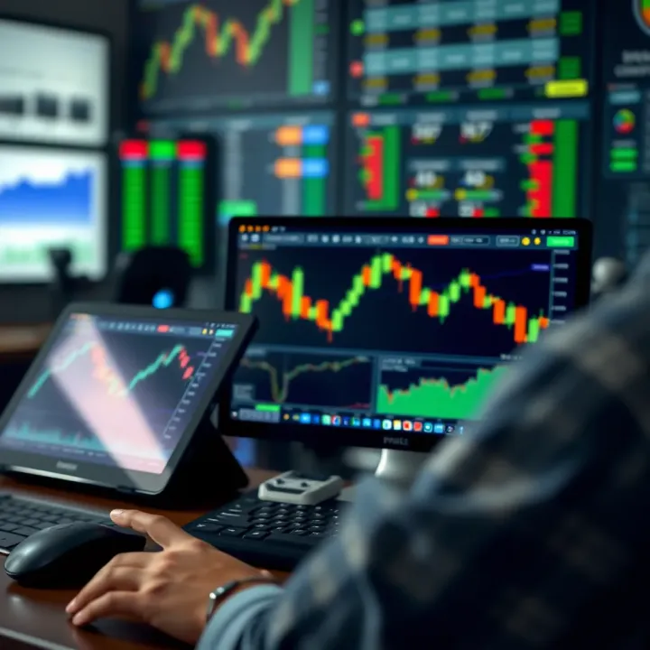 Efficient Trading Tools for Binary Options Day Trading Illustration of digital trading tools and platforms used for efficient binary options day trading
