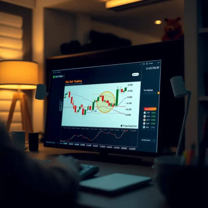 Graph illustrating risk management strategies including stop loss and profit targets